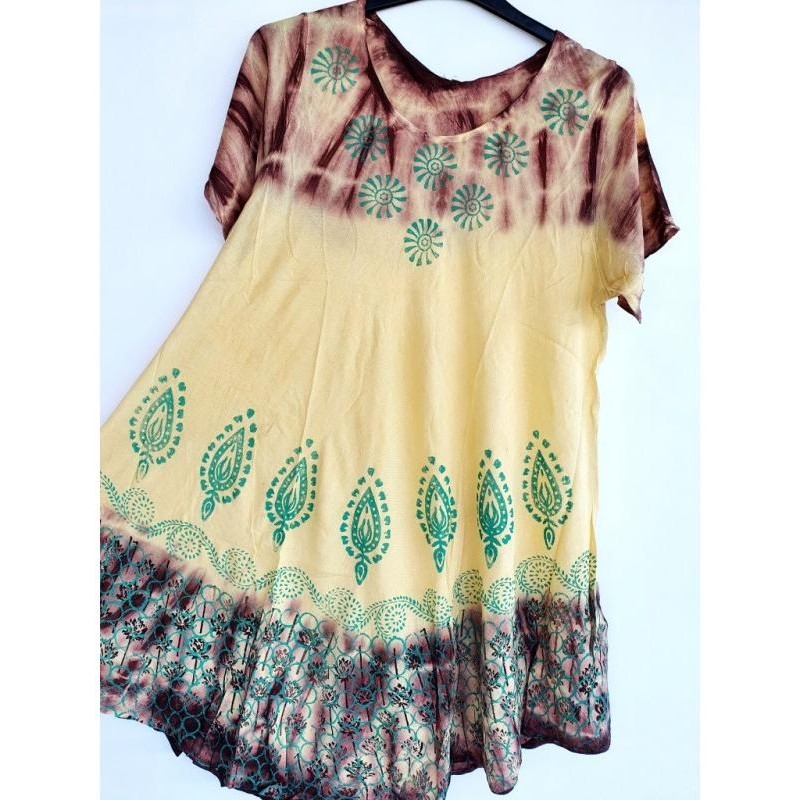 Dámské letní volné batikované šaty - II.jakost