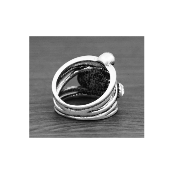 Velký prsten s přírodním kamenem Ametyst