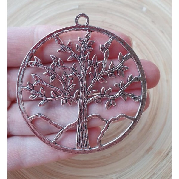 Přívěšek, dekorace velký stříbrný Strom života oboustranný
