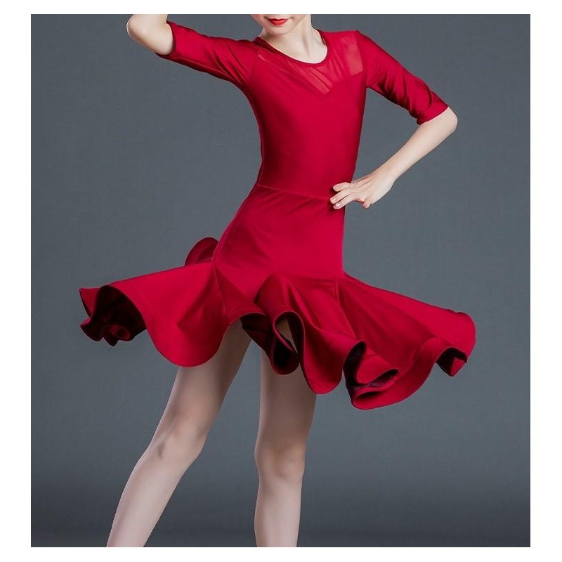 Taneční dívčí šaty s kolovou sukní Leticia