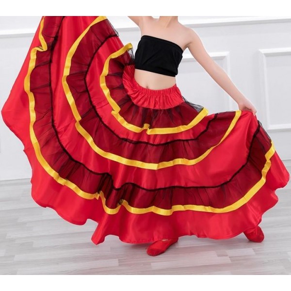 Dívčí taneční Flamenco orient sukně Graciela