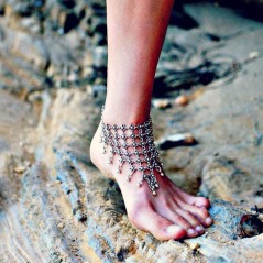 Turecký Tribal náramek na ruku či nohu s prstýnkem
