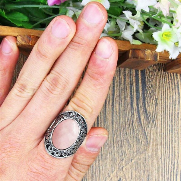 Velký prsten s přírodním kamenem Růženín