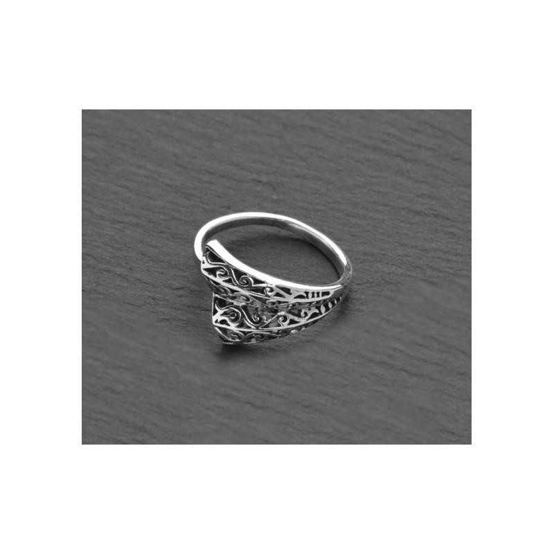 Prsten ze stříbra orientální vějíř velikost 8