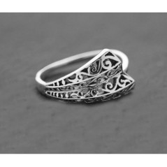 Prsten ze stříbra orientální vějíř velikost 8