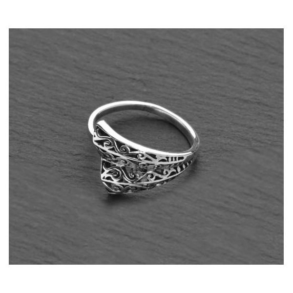 Prsten ze stříbra orientální vějíř velikost 9
