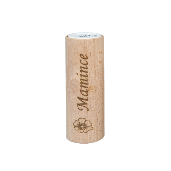 Přírodní deodorant roll-on s dřevěným obalem a vlastním motivem