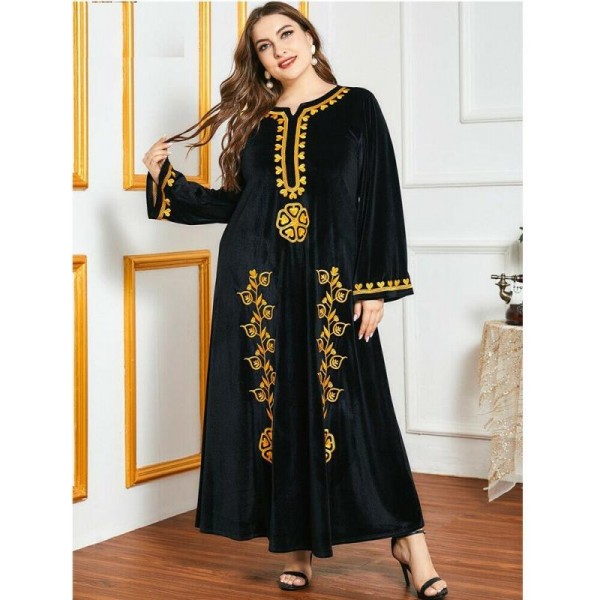 Orientální dlouhé šaty Abaya DUBAJ černé